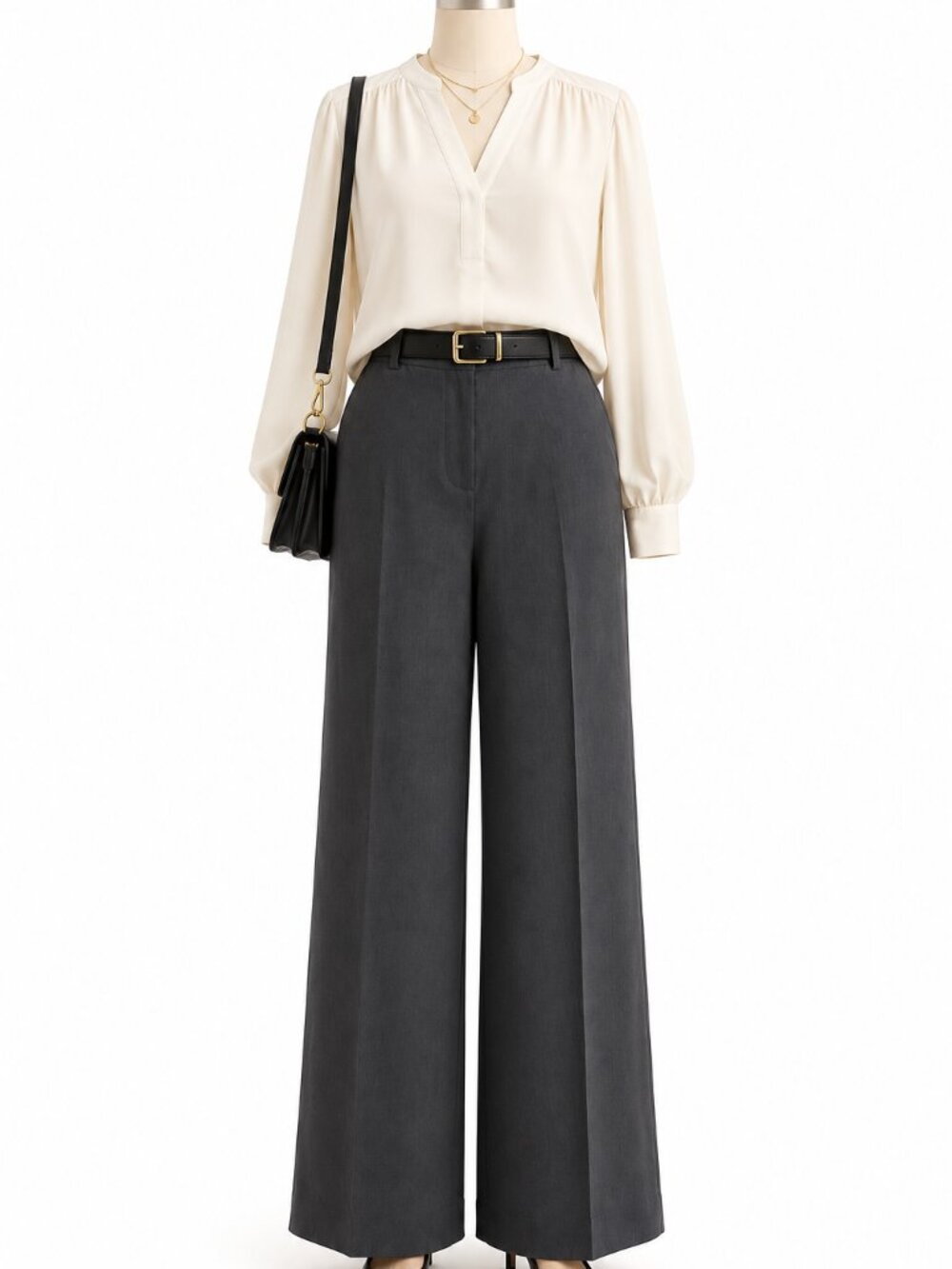 NWOT Lane Bryant Charcoal Wide-Leg Pants — Size 14L